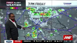 FIRST ALERT FORECAST: Hot with storms in north Georgia Friday