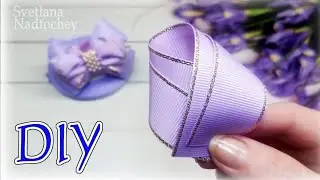 Бантики из репсовой ленты / МК  / Kanzashi bows