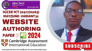 IGCSE ICT (0417/0983) Paper 3 Website Authoring May June 2024 Variant 32 | Microsoft Expression Web