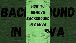 how to remove background in canva..😊😊 