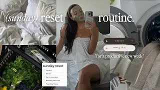 *productive* SUNDAY RESET ROUTINE | getting my life together for a new week, cleaning, goals 🧺