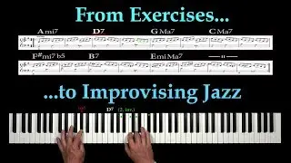 How to improvise an EASY JAZZ SOLO with simple ARPEGGIOS