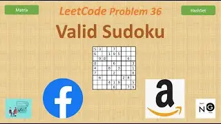 Valid Sudoku | Leetcode 36 | Matirx | HashSet | Top Interview