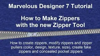 Marvelous Designer 7 Zipper Tutorial: How To Create & Edit Zippers