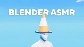 Blender ASMR | Creating Low Poly Road Cone | Keyboard & Mouse Sounds