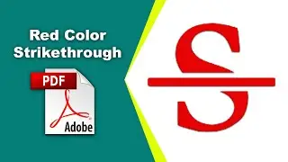 How to add red color strikethrough in a pdf file (Edit PDF) using Adobe Acrobat Pro DC