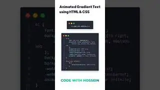 Gradient Text Animation using CSS | 