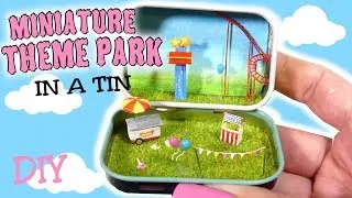 How To Mini FAIR / THEME PARK In A Tin Tutorial DIY Miniature Dollhouse