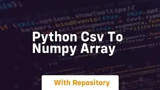 python csv to numpy array