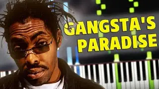 Coolio - Gangsta's Paradise Piano Cover (Sheet Music + midi) Synthesia Tutorial