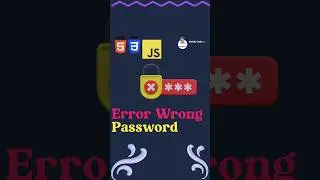 Wrong Password || How to create Animated enter wrong Password filed using html css and js | 