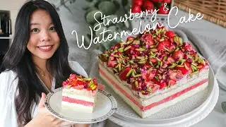 Strawberry Watermelon Cake - recreating famous dessert recipe by Black Star Pastry