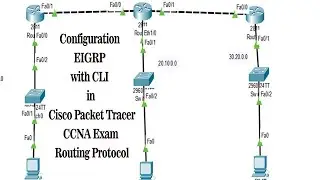 Configuration EIGRP with CLI in Cisco Packet Tracer | CCNA Exam | Routing Protocol.