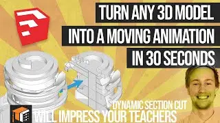 How To Animate Any 3D Architecture Model Into A Dynamic Section Cut | SketchUp Animation Tutorial