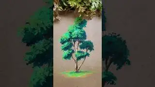 Easy Tricks To Draw Realistic Tree With PASTEL 😍 #art #drawing #trending #shorts #youtubeshorts