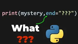 PYTHON END PARAMETER