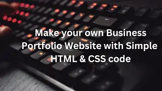 How to make your own portfolio website tutorial with HTML CSS JS