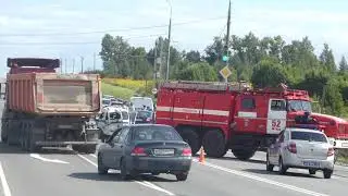 Видео с места ДТП под Тулой, в котором погибли три сотрудника УФСИН