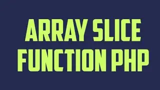 Array slice function in php