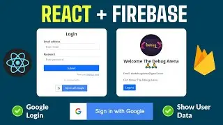 Sign In With Google in React JS using firebase || Integrate firebase with React Js | Google Login