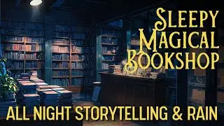 THE MAGICAL BOOKSHOP Long Sleep Story for Grown Ups | Storytelling & Rain | Black Screen