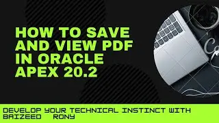 How to save and view pdf in oracle apex 20.2