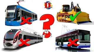 Учим поезда и машинки для детей. Викторина угадай поезд и транспорт 3