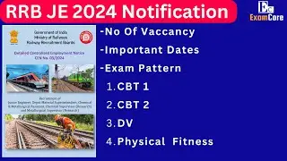 RRB JE 2024 Notification Detailed Analysis Exam Pattern and stages