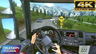 POV drive slippery Curvy Road - Truckers Of Europe 3 Gameplay