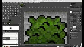 GIMP Tutorial - drawing a pixel art bush