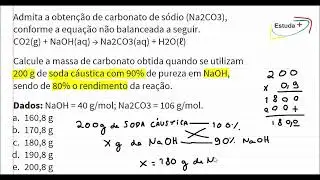 Estequiometria: Rendimento e Pureza