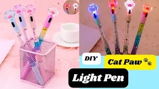 DIY Lava LED Light Pen / diy lava glitter pen / light pen idea / liquid glitter pen / School supply