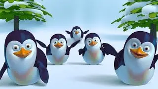 Five Little Penguins Song + More Funny Cute 3D Baby Penguin Songs by FunForKidsTV