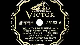 1935 HITS ARCHIVE: Begin The Beguine - Xavier Cugat (Don Reid, vocal)