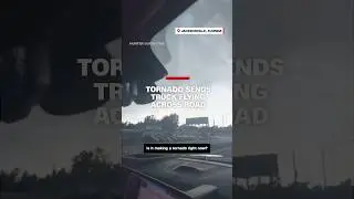 Tornado sends truck flying across road