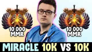 Miracle FIRST 10k game — 10,000 MMR vs 10,000 MMR lane