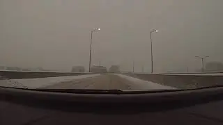 " Classic Drive " Snowy drive to the office on January 28th 2018 . I-294 to I-90 Chicago suburbs