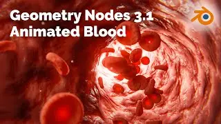 Animated Blood Cells in a Vein - Blender Geometry Nodes 3.1 for Scientists Tutorial