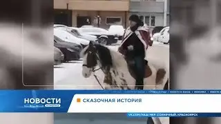 Рыцаря в мантии и на белом коне заметили жители Солнечного