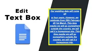 How to edit text box in google docs