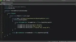 C# Tutorial: File Input/Output