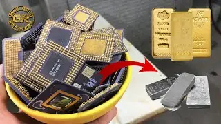 Gold & Silver From 1KG Ceramic CPU Processors | Gold Recovery from CPU Processors | Gold Recovery