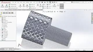 Threading in solidworks.How to Make Knurling Solidworks.How to use thread command in solidworks