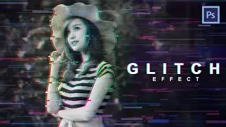 Glitch effect in photoshop | HD Graphics | Adobe Photoshop