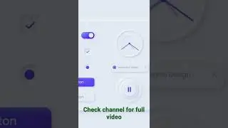 Neumorphic UI Design https://youtu.be/HqyRrTBeyr8