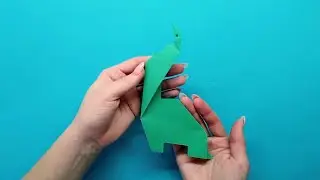 Простое оригами Динозавр для детей / Origami paper dinosaur