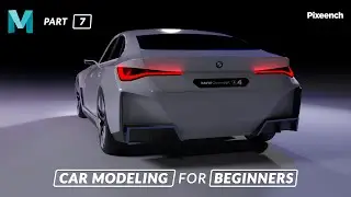 How to Model a CAR in Maya for BEGINNERS | Part - 07 | Create The Back Part | Pixeench