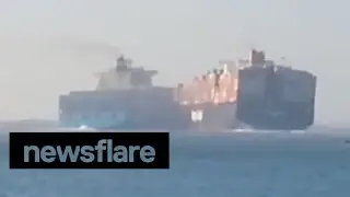 Two container ships collide on Suez Canal