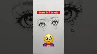 7 Levels of Anime Eyes Drawing Mastery with a Pro Artist  #art #drawing #anime #animeeyes #shorts