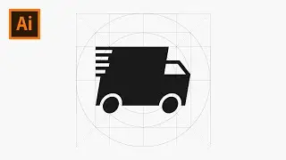 Speedy Delivery Truck Icon Design Using Grid - Illustrator Tutorial